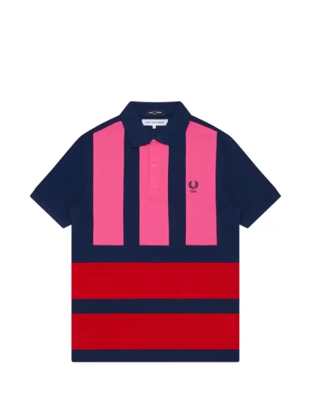 Tricou polo Comme Des Garçons Shirt cu dungi albastru