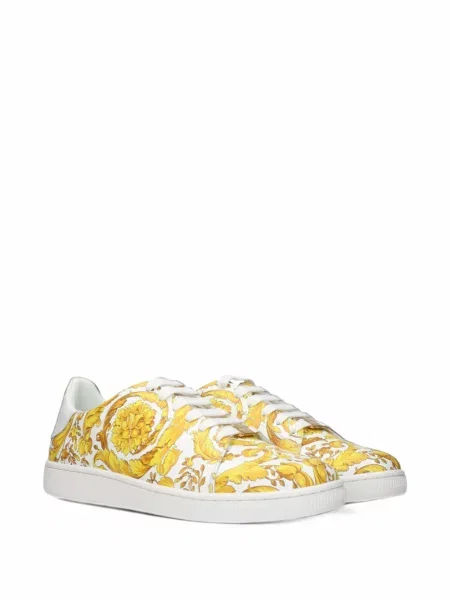 Sneakerși Versace din piele cu imagine alb