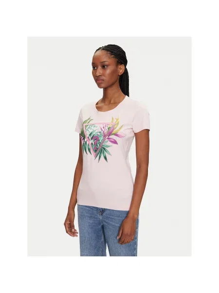 Guess T-shirt Classic Fit ružičasta