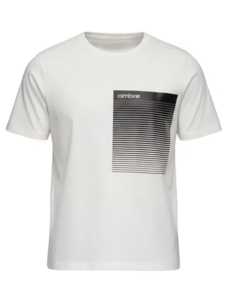 Ombre Tričko bílá