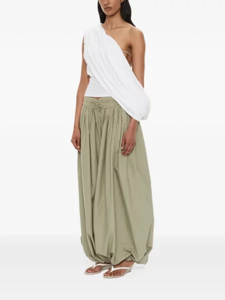 Pantaloni Christopher Esber conici verde