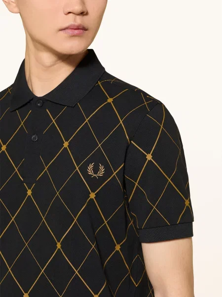 Fred Perry Piqué Polokošile / hnědá černá