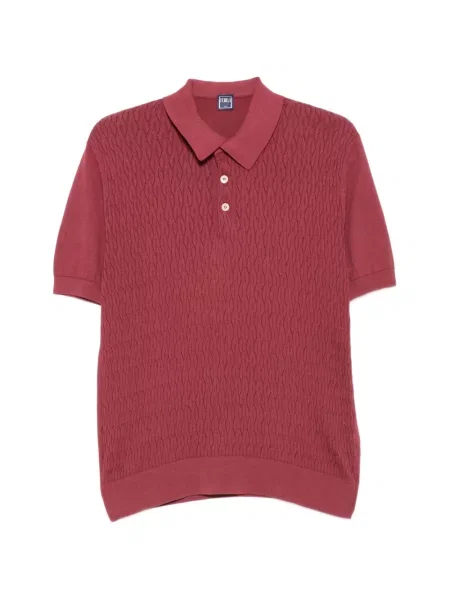 Tricou polo Fedeli tricotate roșu