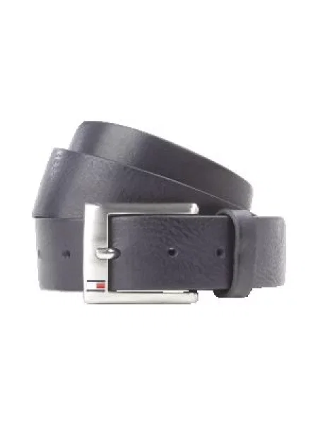 Skórzany New Aly Tommy Hilfiger granatowy