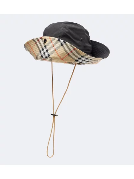 Καρό καπέλο παναμά Burberry μαύρο