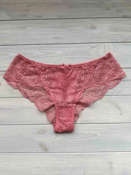 Кружевные трусики бразилиана BRAZILIANA LACE рожеві