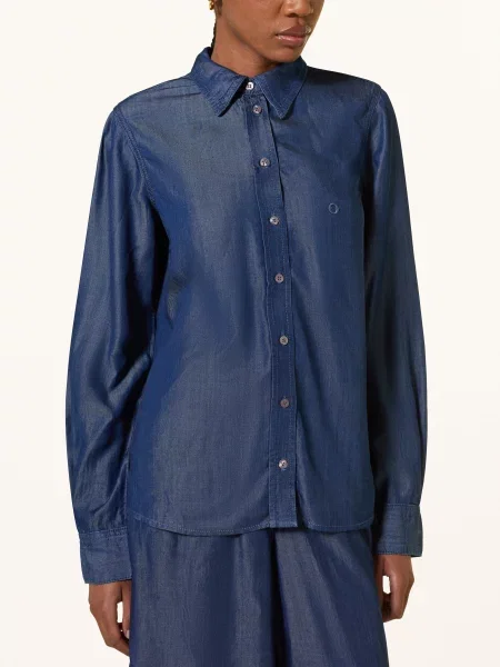 Ottod'ame Bluzka W Stylu Dżinsowym blau