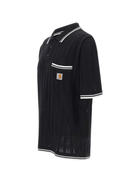 Διάτρητο polo Carhartt Wip μαύρο