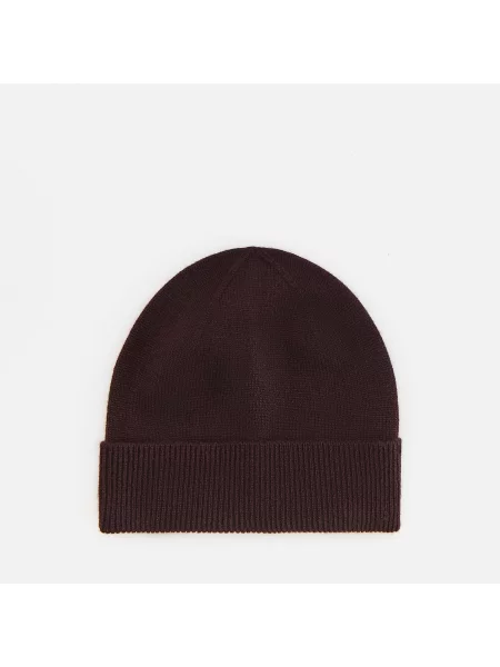 Reserved Gyapjú beanie sapka sötétbarna
