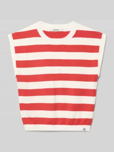 Bezrękawnik o kroju regular fit w imitacji dzianiny z naszywką z logo Garcia