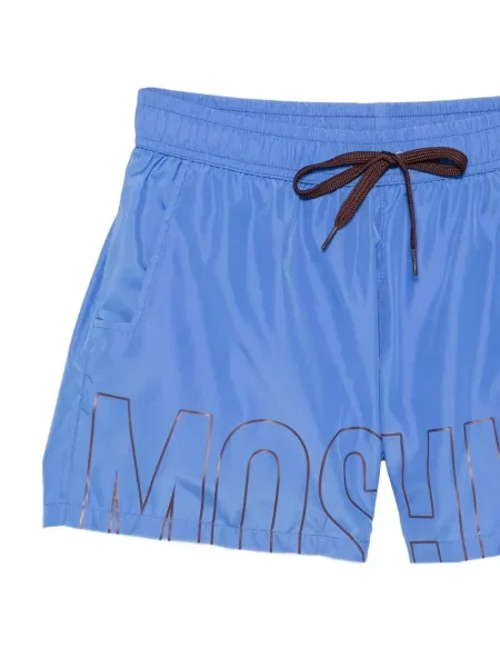 Kupaće gaće Moschino s printom s vezicama plava