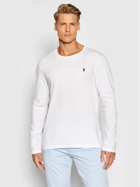 Polokošeľa Ralph Lauren s dlhými rukávmi biela