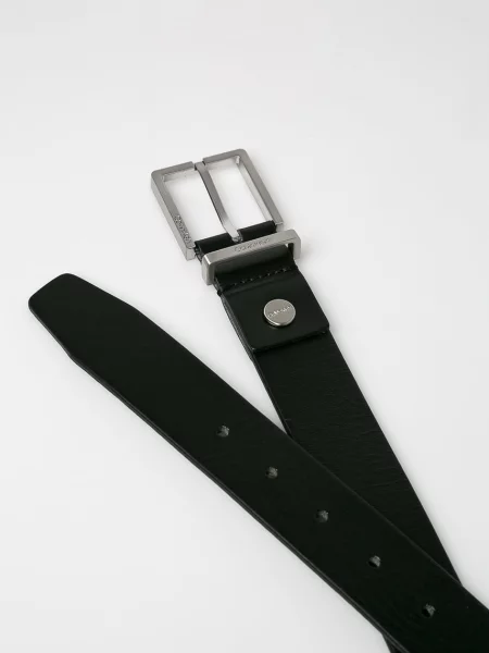 Calvin Klein usnjen pas črna