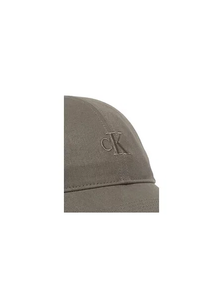 Calvin Klein Kepurė su snapeliu Monogram Embroidery Baseball Cap pilka