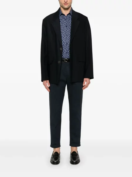 Cămașă Etro cu imagine cu model paisley albastru