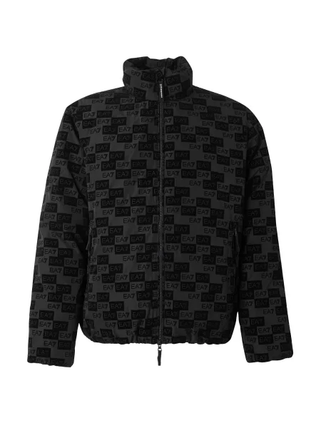 Emporio Armani Geacă de primăvară-toamnă gri metalic negru