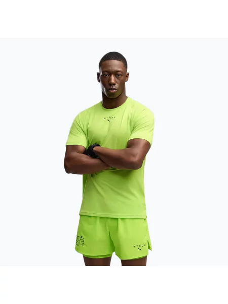 Tricou de antrenament bărbați Puma Hyrox Pwrmode sunny lime