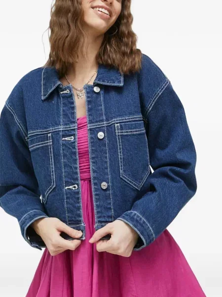 Geacă Abercrombie & Fitch albastru