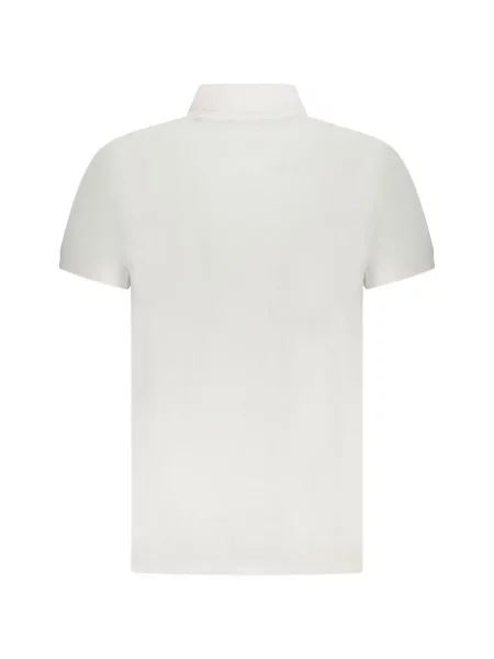 Tricou polo Cavalli Class cu imagine alb