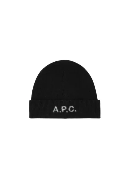 Czapka A.p.c. wełniana czarna