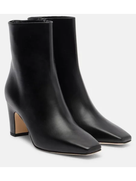Cizme scurte Manolo Blahnik din piele negru