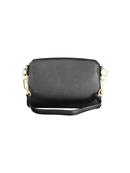 Lniana torebka crossbody Valentino By Mario Valentino czarna