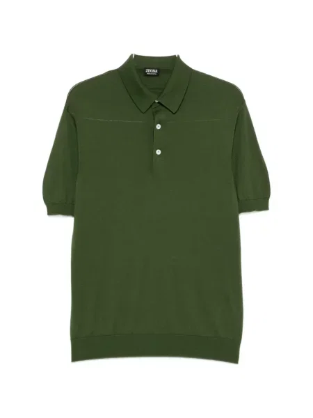 Scurt tricou polo Zegna verde