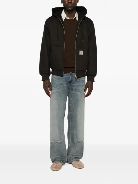 Geacă Carhartt Wip cu glugă maro