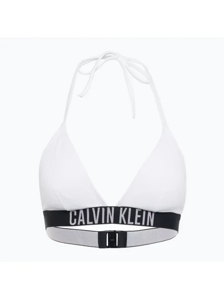 Calvin Klein costum de baie top Intense Power Rib Triangle-RP strălucitor alb