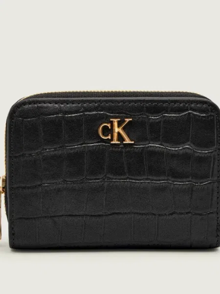 Bőr pénztárca Calvin Klein fekete