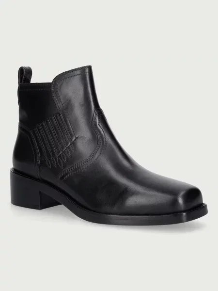 Zadig&Voltaire členkové čižmy dámske kožené Igata Smooth Cow Skin čierna