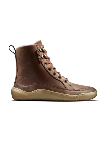 Vivobarefoot Usnjeni gležnarji GOBI BOOT WARMLINED rjava