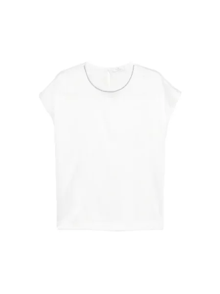 Bluzka Panicale z koralikami biała