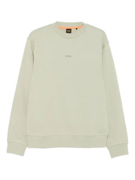 Hanorac crewneck Boss cu imagine verde