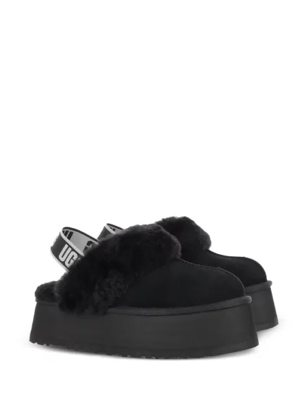 Papuci de casă Ugg cu platformă din piele de oaie negru