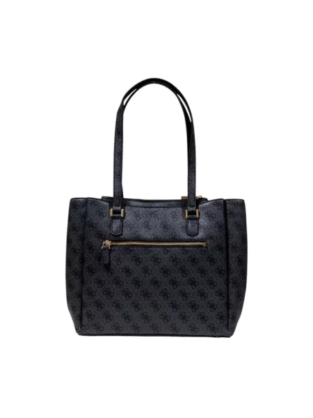 Lniana torebka Guess czarna