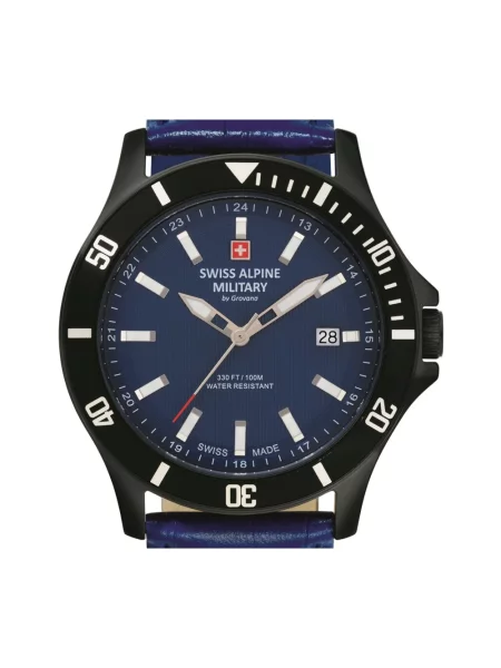 Lniany zegarek Swiss Alpine Military niebieski