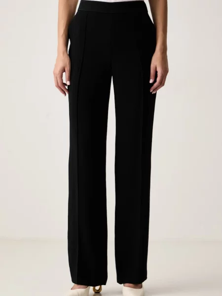 Luisa Spagnoli pantaloni de costum pentru femei cu acetat Ory negru