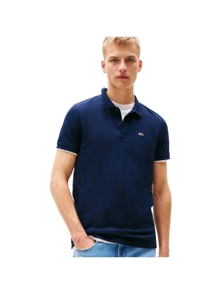 Polo Tommy Jeans albastru