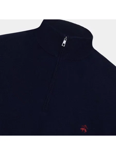 Kardigan Brooks Brothers wełniany z logo niebieski