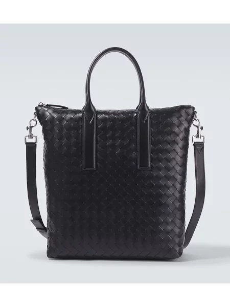 Geantă Bottega Veneta din piele clasică negru