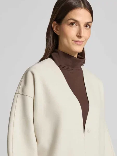 Kardigan rozpinany o kroju relaxed fit z dodatkiem model „Juice” Vila biały