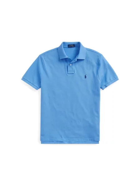 Dzianinowa koszulka polo Polo Ralph Lauren niebieska