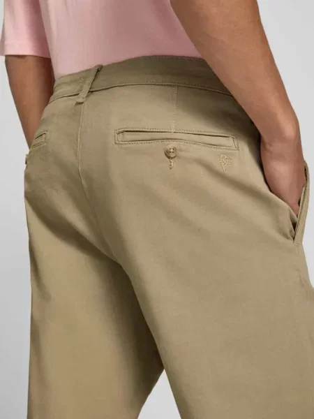 Spodnie o kroju straight fit z mieszanki bawełny Review