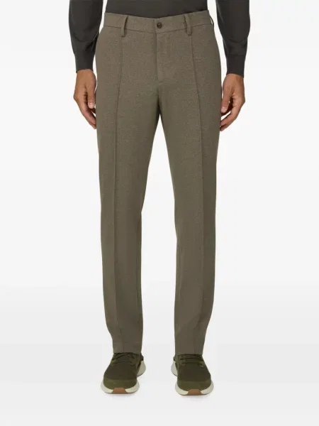 Pantaloni Boggi Milano din jerseu maro