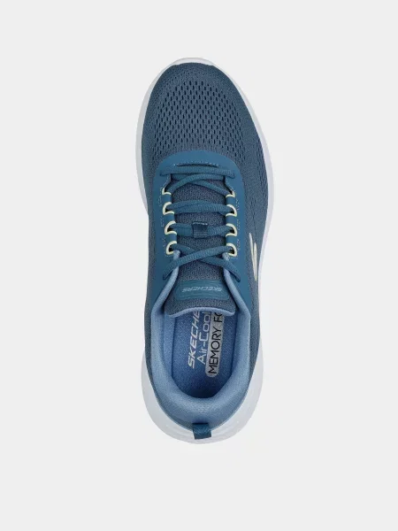 Кожаные повседневные кроссовки Skechers голубые