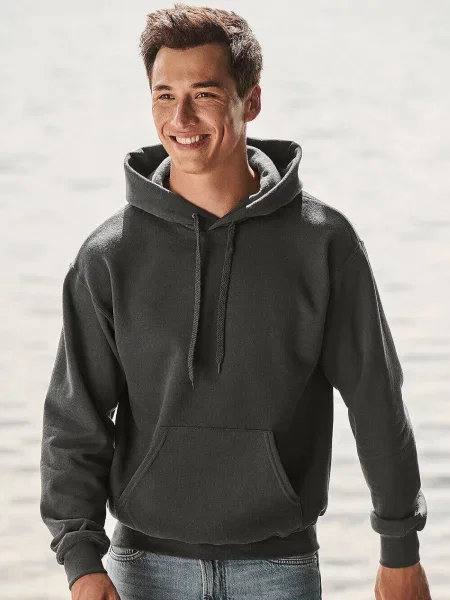 Суичър с качулка Fruit Of The Loom с качулка сиво