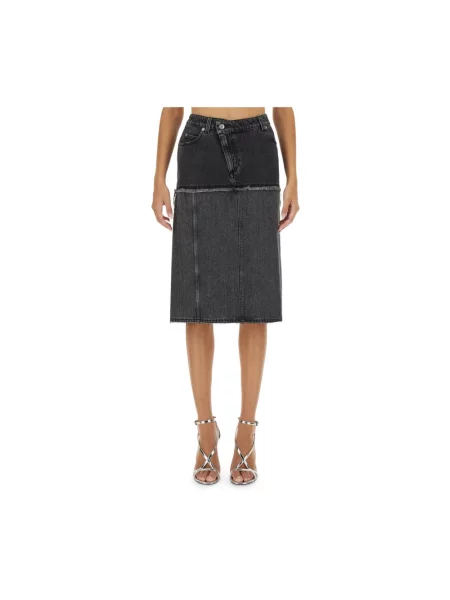 Spódnica jeansowa Alexander Mcqueen czarna