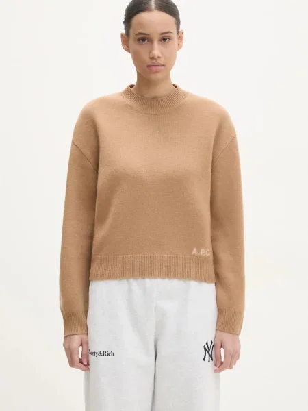 A.P.C. pulover de lana Pull Esther femei maro