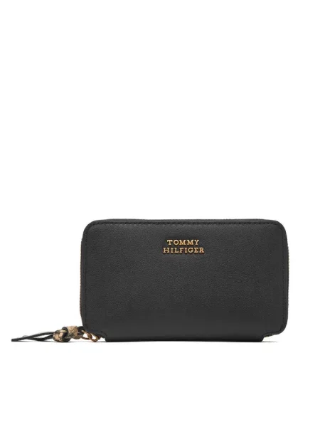 Tommy Hilfiger Portfel Th Leather Med Za Wallet czarny